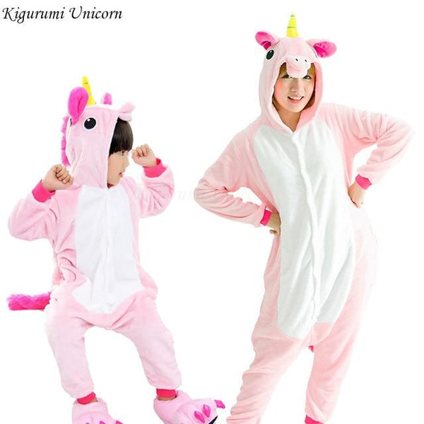 Kigurumi Unicorn Pajamas For Boys Girls Women Men  Pajamas Sets Onesie Adults Animal Panda Stitch Sleepwear Cosplay Pyjamas Kids