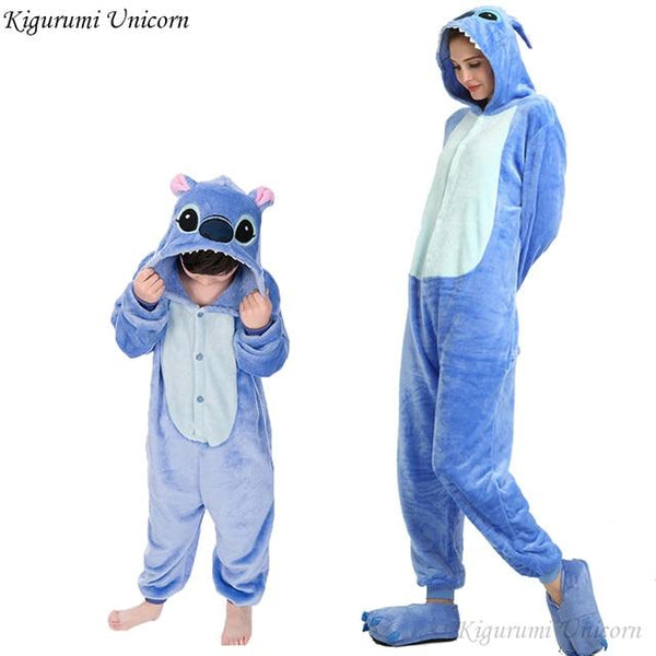 Kigurumi Unicorn Pajamas For Boys Girls Women Men  Pajamas Sets Onesie Adults Animal Panda Stitch Sleepwear Cosplay Pyjamas Kids