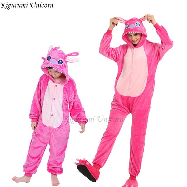 Kigurumi Unicorn Pajamas For Boys Girls Women Men  Pajamas Sets Onesie Adults Animal Panda Stitch Sleepwear Cosplay Pyjamas Kids