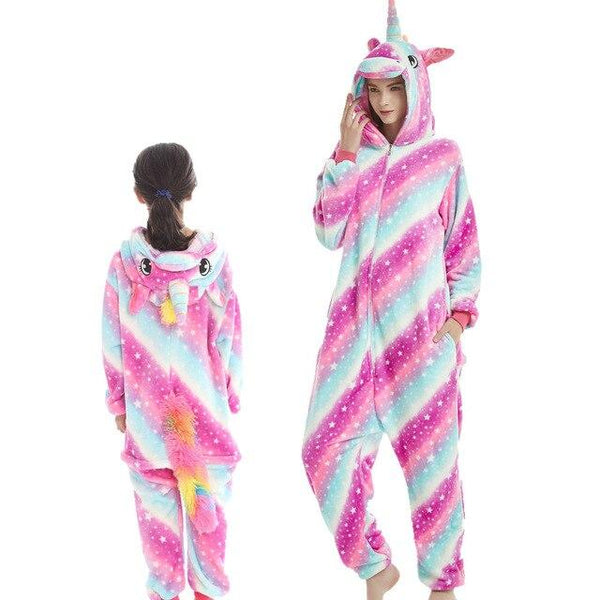 Kigurumi Unicorn Pajamas For Boys Girls Women Men  Pajamas Sets Onesie Adults Animal Panda Stitch Sleepwear Cosplay Pyjamas Kids