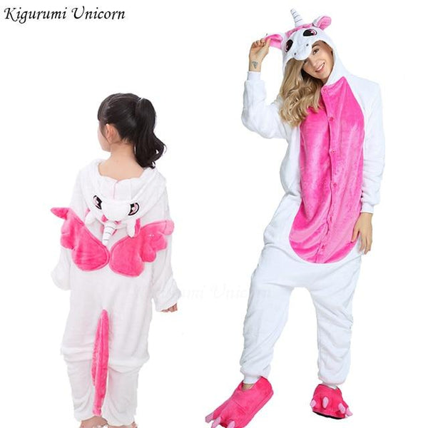 Kigurumi Unicorn Pajamas For Boys Girls Women Men  Pajamas Sets Onesie Adults Animal Panda Stitch Sleepwear Cosplay Pyjamas Kids