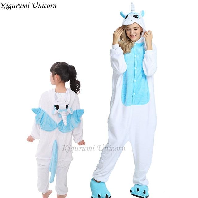 Kigurumi Unicorn Pajamas For Boys Girls Women Men  Pajamas Sets Onesie Adults Animal Panda Stitch Sleepwear Cosplay Pyjamas Kids