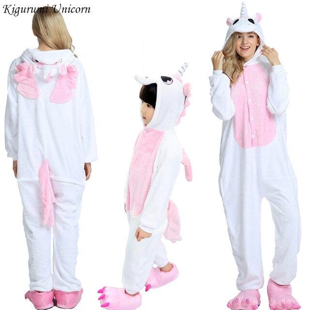 Kigurumi Unicorn Pajamas For Boys Girls Women Men  Pajamas Sets Onesie Adults Animal Panda Stitch Sleepwear Cosplay Pyjamas Kids