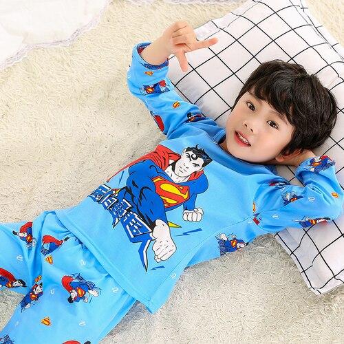 Cartoon Children Long Sleeve Pajamas Boy Girl Spring Summer Sleepwear Baby Nightwear Suit Child Clothes Kids Lovely Pyjamas Set