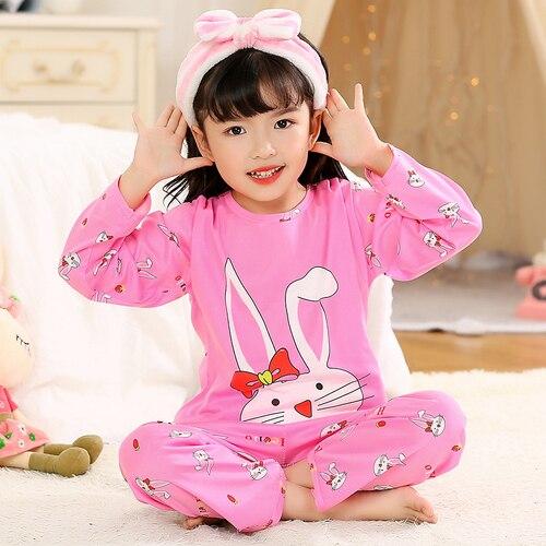 Cartoon Children Long Sleeve Pajamas Boy Girl Spring Summer Sleepwear Baby Nightwear Suit Child Clothes Kids Lovely Pyjamas Set