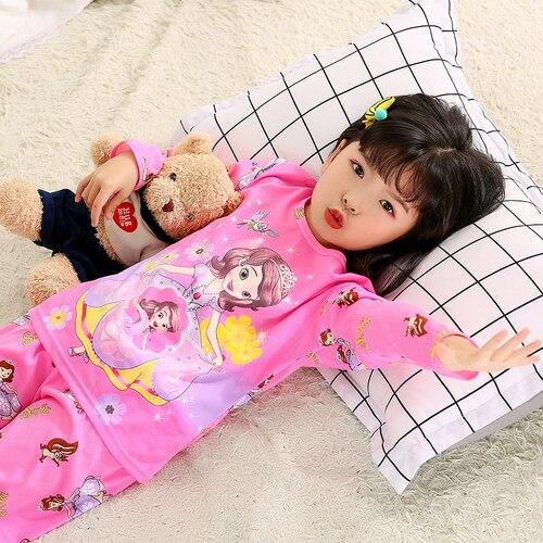 Cartoon Children Long Sleeve Pajamas Boy Girl Spring Summer Sleepwear Baby Nightwear Suit Child Clothes Kids Lovely Pyjamas Set