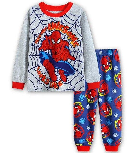 New 2-7y cartoon kids pajama sets cotton long sleeve clothing set spring winter child pyjamas set baby girls boys sleepwear HY13