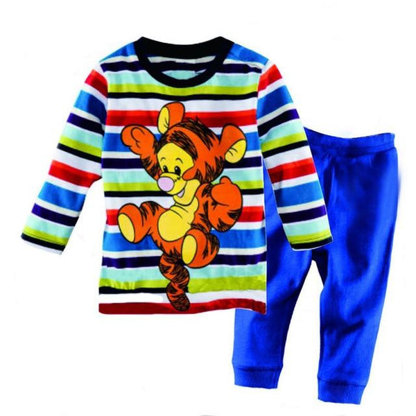 New 2-7y cartoon kids pajama sets cotton long sleeve clothing set spring winter child pyjamas set baby girls boys sleepwear HY13