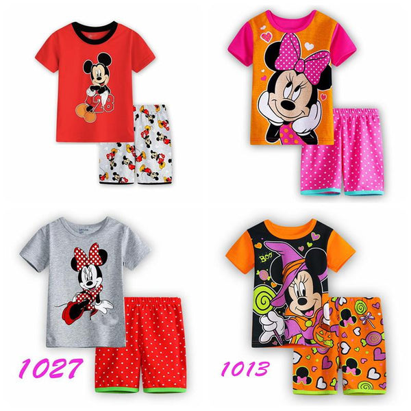 2019 Summer Baby Sleepwear Boys  Pajamas Children Pyjamas Girls Cartoon Pajamas Kids Clothing Set