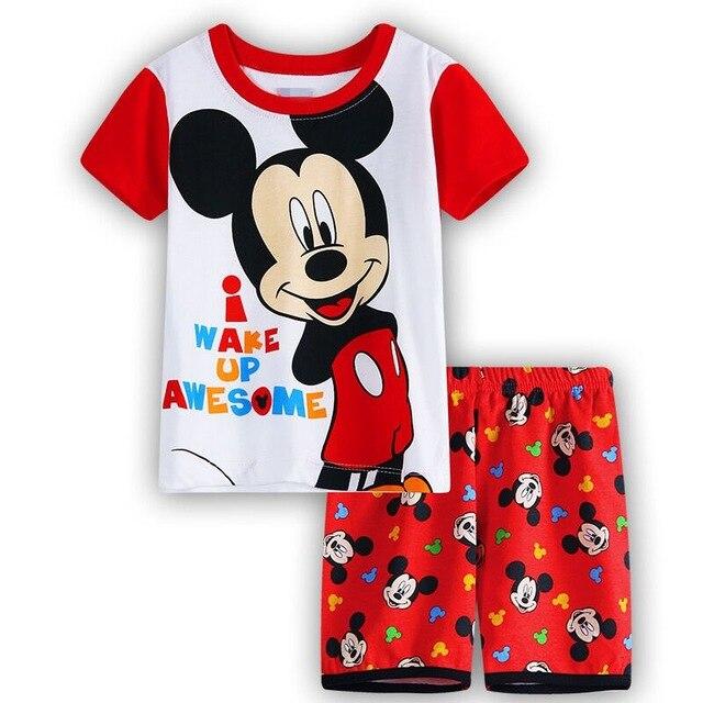 2019 Summer Baby Sleepwear Boys  Pajamas Children Pyjamas Girls Cartoon Pajamas Kids Clothing Set
