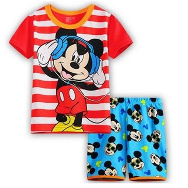 2019 Summer Baby Sleepwear Boys  Pajamas Children Pyjamas Girls Cartoon Pajamas Kids Clothing Set