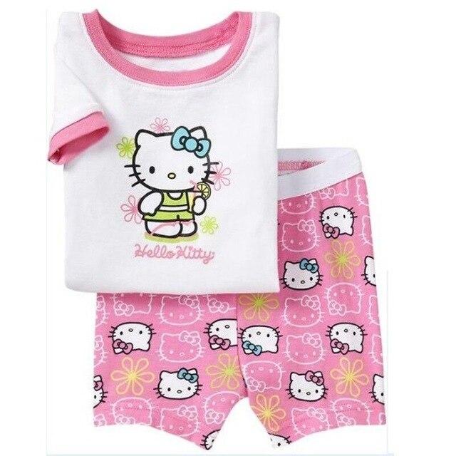 2019 Summer Baby Sleepwear Boys  Pajamas Children Pyjamas Girls Cartoon Pajamas Kids Clothing Set