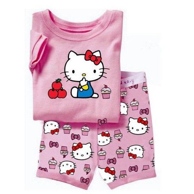 2019 Summer Baby Sleepwear Boys  Pajamas Children Pyjamas Girls Cartoon Pajamas Kids Clothing Set