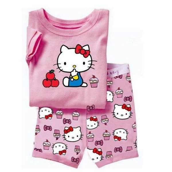 2019 Summer Baby Sleepwear Boys  Pajamas Children Pyjamas Girls Cartoon Pajamas Kids Clothing Set