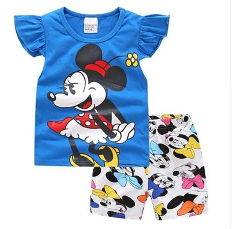 2019 Summer Baby Sleepwear Boys  Pajamas Children Pyjamas Girls Cartoon Pajamas Kids Clothing Set