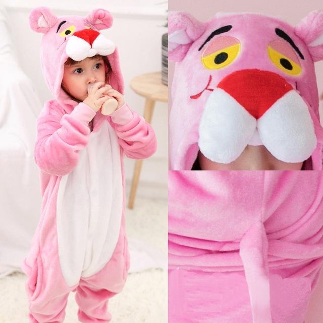 Kigurumi Unicorn Pajamas set Kids Winter Warm Onesies Cosplay Children Pyjamas Boys Girls Flannel Pijamas Set Animal Sleepwear