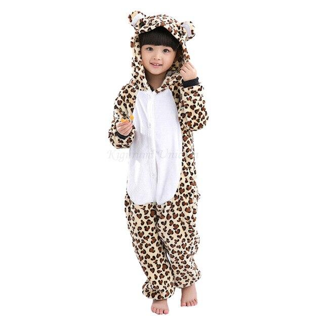 Kigurumi Unicorn Pajamas set Kids Winter Warm Onesies Cosplay Children Pyjamas Boys Girls Flannel Pijamas Set Animal Sleepwear