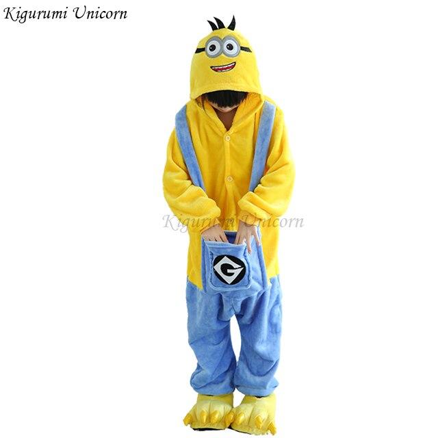 Kigurumi Unicorn Pajamas set Kids Winter Warm Onesies Cosplay Children Pyjamas Boys Girls Flannel Pijamas Set Animal Sleepwear