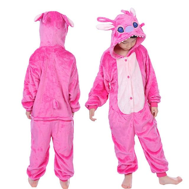Kigurumi Unicorn Pajamas set Kids Winter Warm Onesies Cosplay Children Pyjamas Boys Girls Flannel Pijamas Set Animal Sleepwear