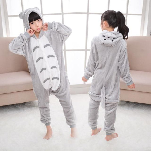 Kigurumi Unicorn Pajamas set Kids Winter Warm Onesies Cosplay Children Pyjamas Boys Girls Flannel Pijamas Set Animal Sleepwear