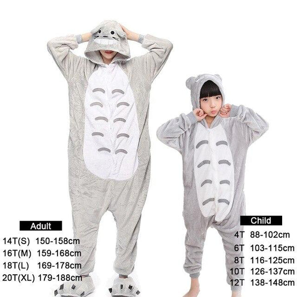 Flannel kids pajama set winter animal adult unicorn pajamas for women men warm pyjamas kigurumi onesie fox boys girls sleepwear