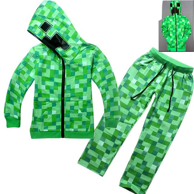 Minecraft Pajamas for Girls kids Boys Children Clothing Set 2018New Youth Pyjama Cartoon Pijamas Unicorn Sleepwear baby Clothes
