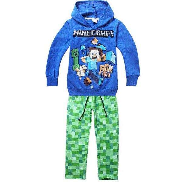 Minecraft Pajamas for Girls kids Boys Children Clothing Set 2018New Youth Pyjama Cartoon Pijamas Unicorn Sleepwear baby Clothes