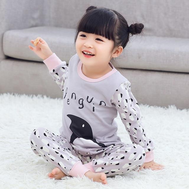 2-13T Children's Cartoon Pajamas Set Cotton Sleepwear For Kids Winter Boys Girls Pyjamas Baby Clothes Cute Pijamas Home Clothing