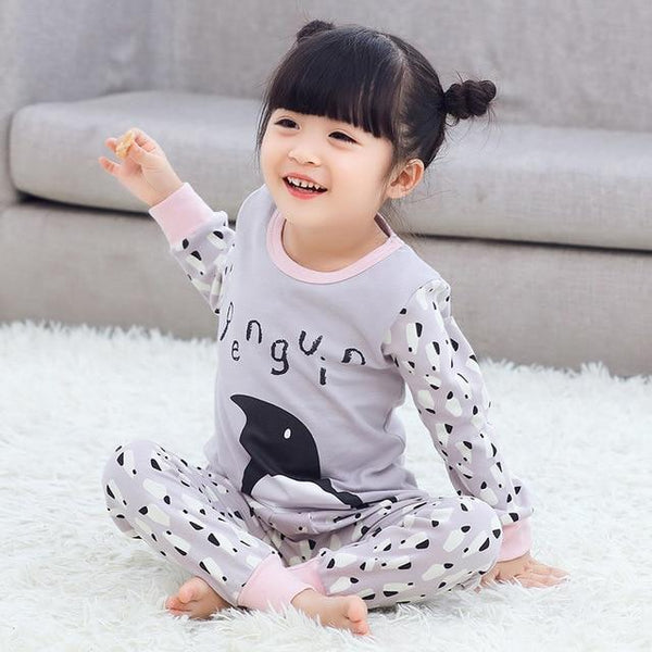 2-13T Children's Cartoon Pajamas Set Cotton Sleepwear For Kids Winter Boys Girls Pyjamas Baby Clothes Cute Pijamas Home Clothing