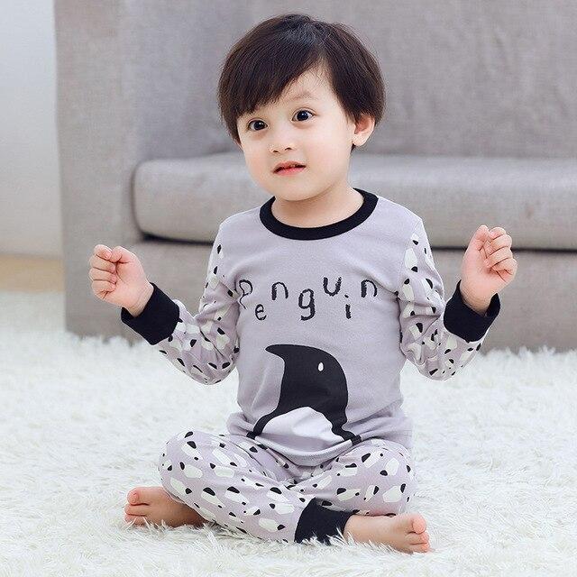 2-13T Children's Cartoon Pajamas Set Cotton Sleepwear For Kids Winter Boys Girls Pyjamas Baby Clothes Cute Pijamas Home Clothing