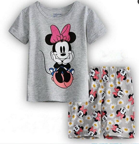 Boys Girl Pijamas Kids Set Enfant Sleepwear Childrens Pyjamas Clothing Sets Kids Pajamas 2-7 Years summer Cartoon Nightwear YW56