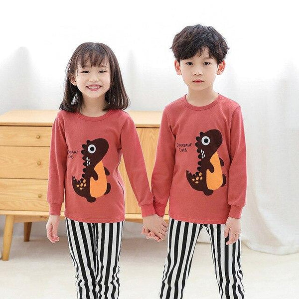 2-13T Children's Cartoon Pajamas Set Cotton Sleepwear For Kids Winter Boys Girls Pyjamas Baby Clothes Cute Pijamas Home Clothing