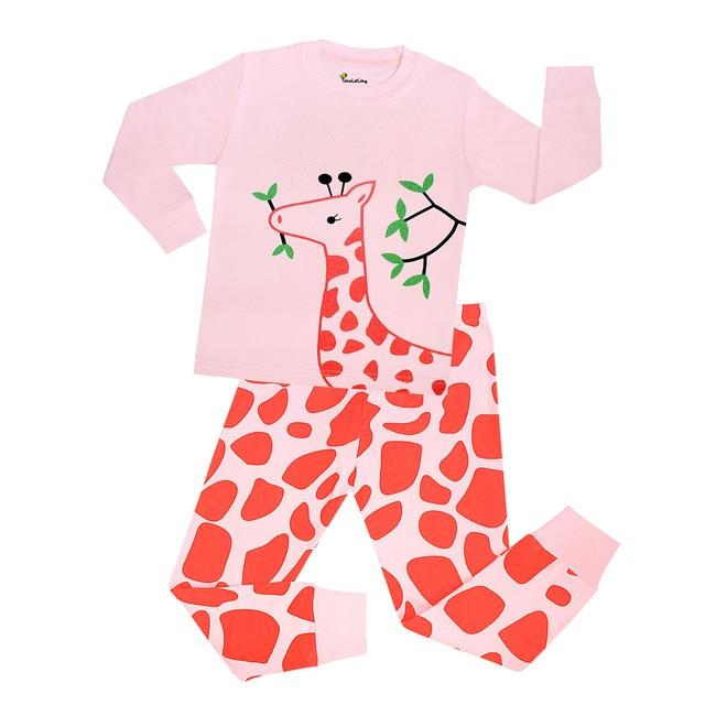 Children Clothes Baby 2pc Long Sleeve Cotton Pajamas Sets Kids Sleepwear Girls Christmas Pajamas Princess Clothes Boys Pyjamas