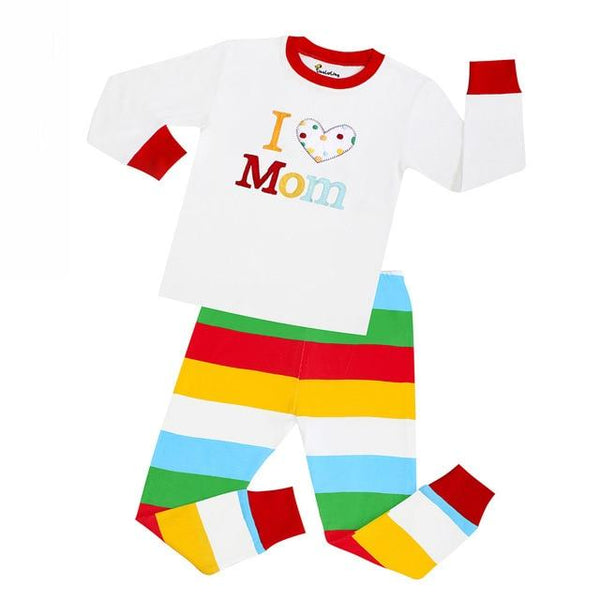 Children Clothes Baby 2pc Long Sleeve Cotton Pajamas Sets Kids Sleepwear Girls Christmas Pajamas Princess Clothes Boys Pyjamas