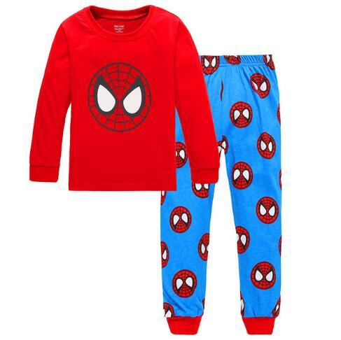 Drop Shipping boys girls pijamas cotton children pyjamas sleepwear baby kids pajama set spider man toddler boy clothes set YW281