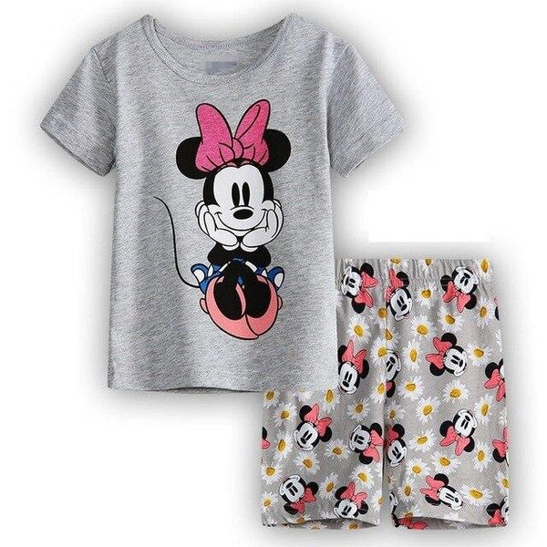 2019 Kids Summer Pajamas Clothing Children Underwear Cartoon Letter T-shirts+Shorts Boys Girls Sleepwear Baby Pyjamas Sets G76