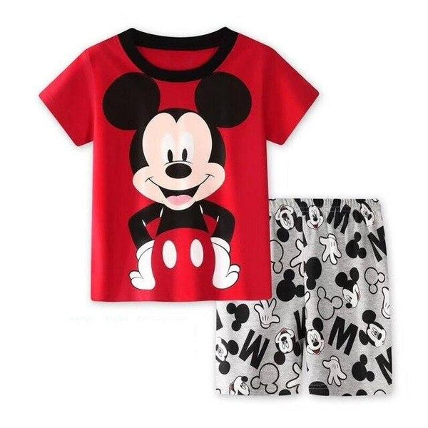 2019 Kids Summer Pajamas Clothing Children Underwear Cartoon Letter T-shirts+Shorts Boys Girls Sleepwear Baby Pyjamas Sets G76