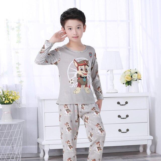 Cartoon Children long Sleeve Pajamas Boy Girl autumn sleepwear Baby nighty Suit Child bedgown Clothes kids lovely pyjamas suit