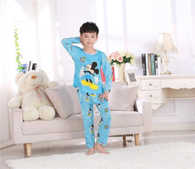 Cartoon Children long Sleeve Pajamas Boy Girl autumn sleepwear Baby nighty Suit Child bedgown Clothes kids lovely pyjamas suit