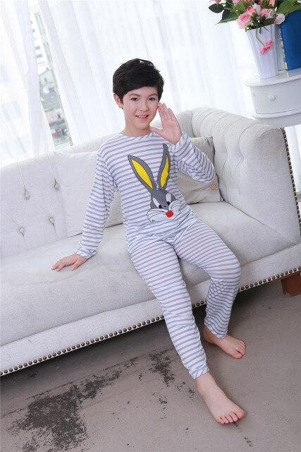 Cartoon Children long Sleeve Pajamas Boy Girl autumn sleepwear Baby nighty Suit Child bedgown Clothes kids lovely pyjamas suit