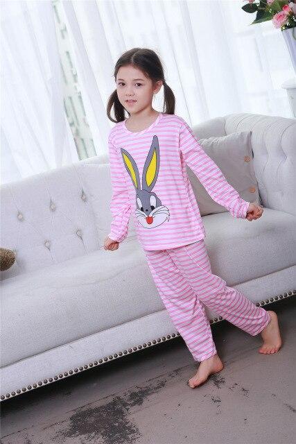 Cartoon Children long Sleeve Pajamas Boy Girl autumn sleepwear Baby nighty Suit Child bedgown Clothes kids lovely pyjamas suit