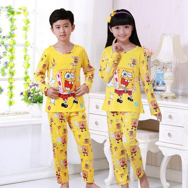 Cartoon Children long Sleeve Pajamas Boy Girl autumn sleepwear Baby nighty Suit Child bedgown Clothes kids lovely pyjamas suit
