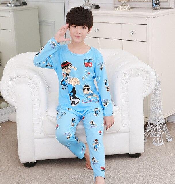 Cartoon Children long Sleeve Pajamas Boy Girl autumn sleepwear Baby nighty Suit Child bedgown Clothes kids lovely pyjamas suit