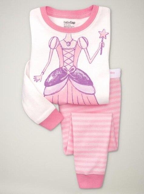 Baby Girls Summer Long Sleeve Cotton Pajamas Sets Kids Pijamas Infantil Baby Nightgowns Sleepwear roupas infantis menina