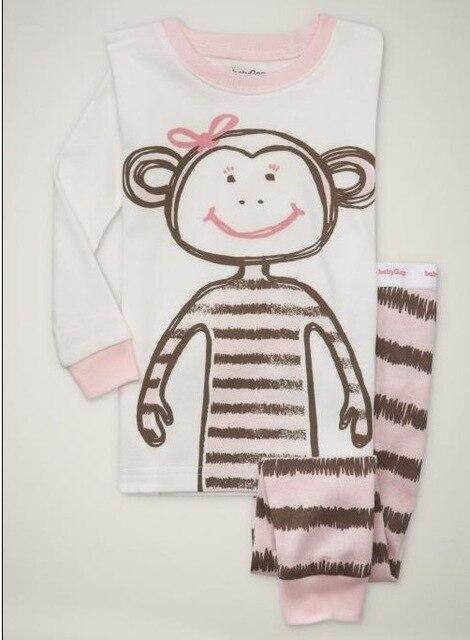 Baby Girls Summer Long Sleeve Cotton Pajamas Sets Kids Pijamas Infantil Baby Nightgowns Sleepwear roupas infantis menina