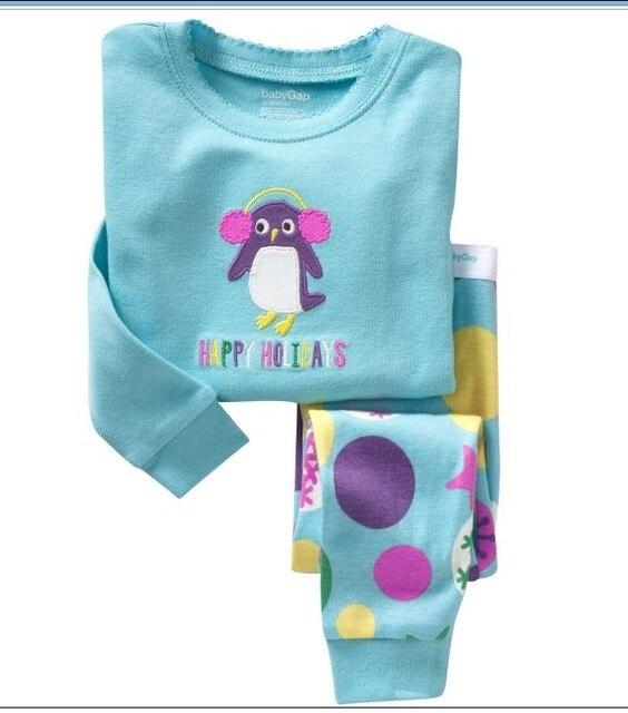 Baby Girls Summer Long Sleeve Cotton Pajamas Sets Kids Pijamas Infantil Baby Nightgowns Sleepwear roupas infantis menina