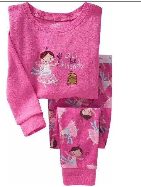 Baby Girls Summer Long Sleeve Cotton Pajamas Sets Kids Pijamas Infantil Baby Nightgowns Sleepwear roupas infantis menina