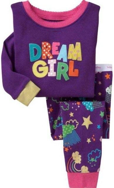 Baby Girls Summer Long Sleeve Cotton Pajamas Sets Kids Pijamas Infantil Baby Nightgowns Sleepwear roupas infantis menina