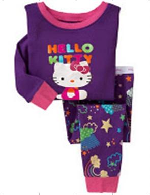 Baby Girls Summer Long Sleeve Cotton Pajamas Sets Kids Pijamas Infantil Baby Nightgowns Sleepwear roupas infantis menina
