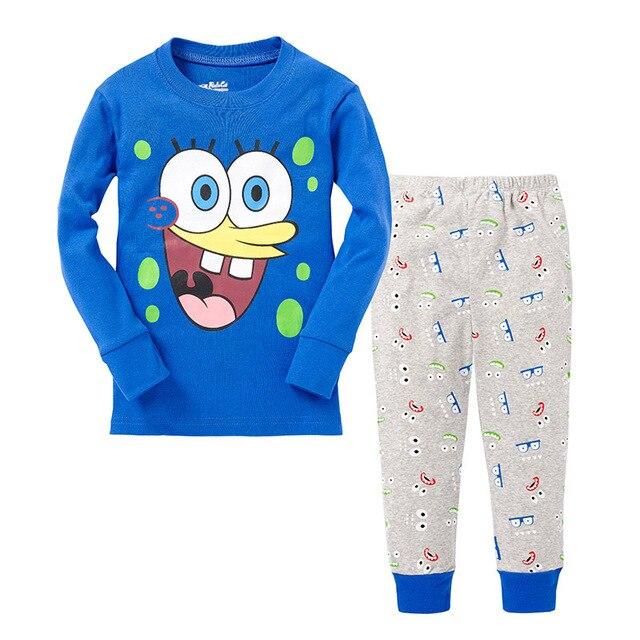 100 Cotton Full Sleeve Hero Cartoon Sleepwear Baby Nightwear Children Pajamas Sets Pijamas Unicornio Boys Clothes Girls PJS